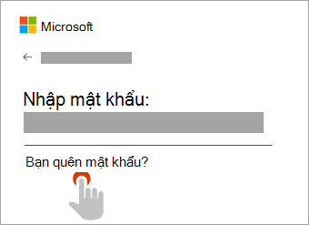 Đặt lại mật khẩu tài khoản Microsoft đã quên