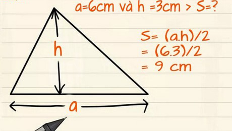 Công thức tính diện tích hình tam giác, chu vi hình tam giác