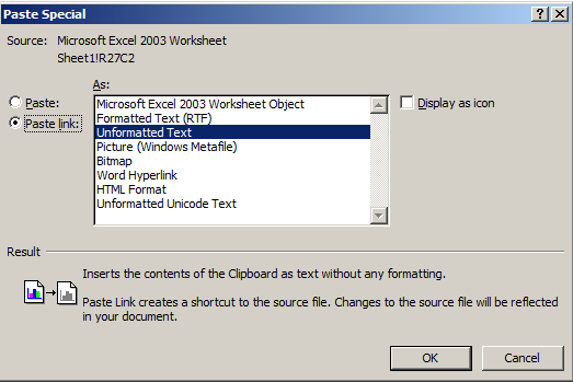 Tạo liên kết dữ liệu tự động giữa Word & Excel 2010